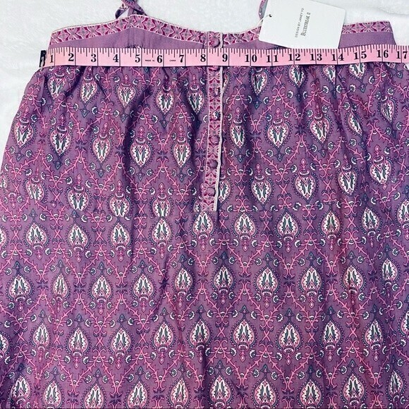 Bluestreak II Women’s Boho Chic Dress w/Spaghetti‎ Straps, Size M Purple Paisley - Picture 5 of 7